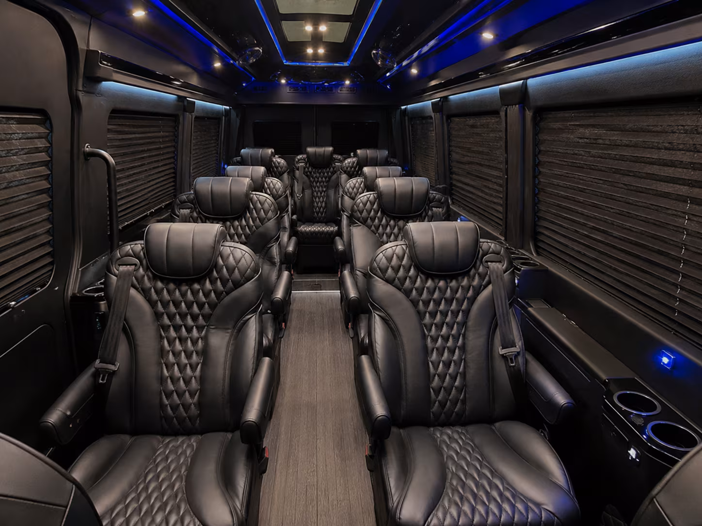 college station 10 passenger sprinter van inside