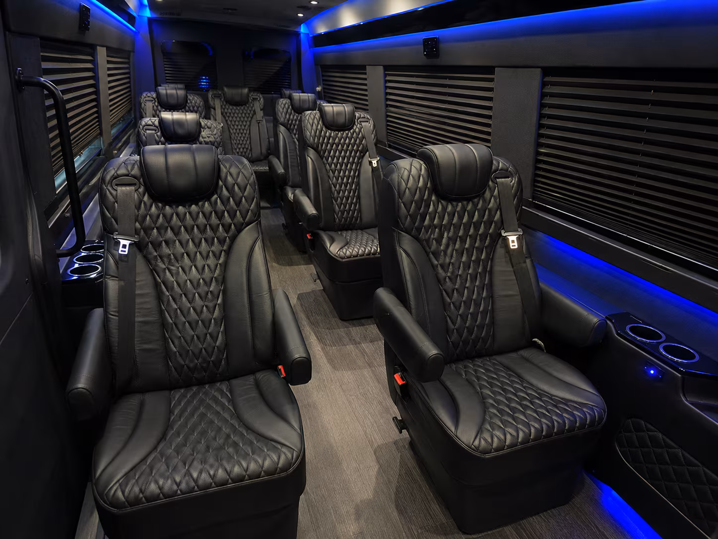 college station 12 passenger sprinter van inside