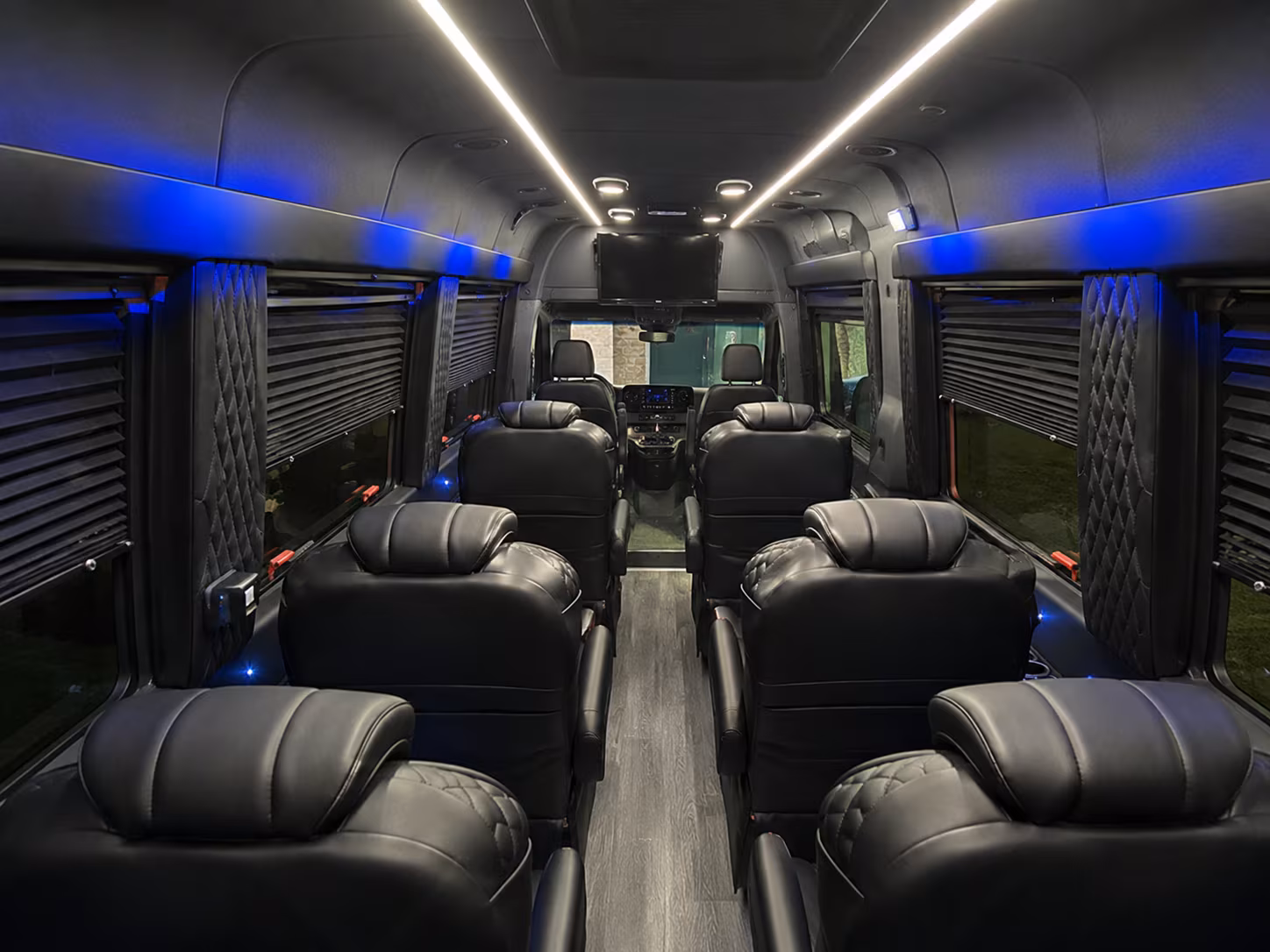 college station 12 passenger sprinter van interior