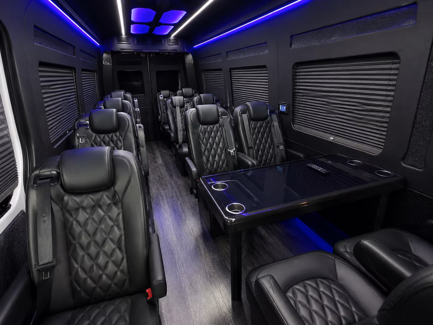 college station 18 passenger sprinter van interior