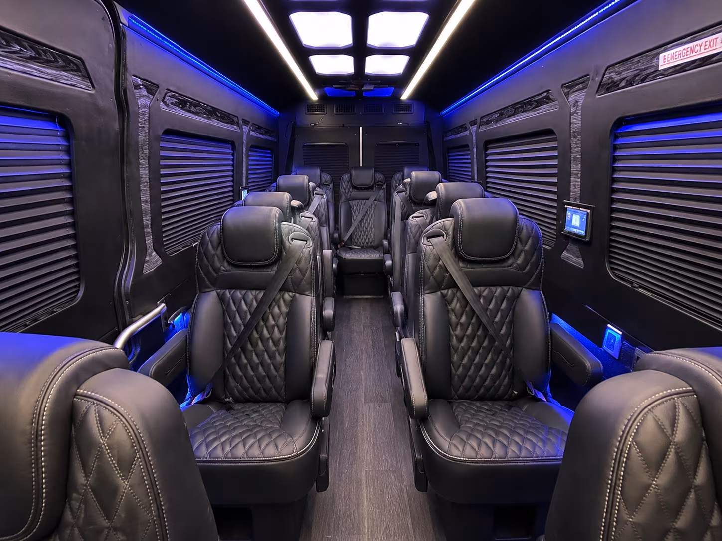 college station 20 passenger sprinter van interior