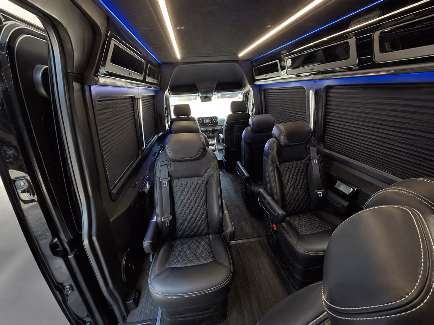college station 8 passenger sprinter van inside